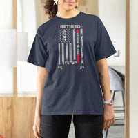 Retired Postal Worker 2026 T Shirt For Women Retro US Flag Mailman Postman Retirement Gifts - Wonder Print Shop