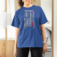 Retired Postal Worker 2026 T Shirt For Women Retro US Flag Mailman Postman Retirement Gifts - Wonder Print Shop