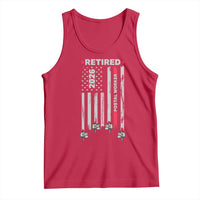 Retired Postal Worker 2026 Tank Top Retro US Flag Mailman Postman Retirement Gifts - Wonder Print Shop