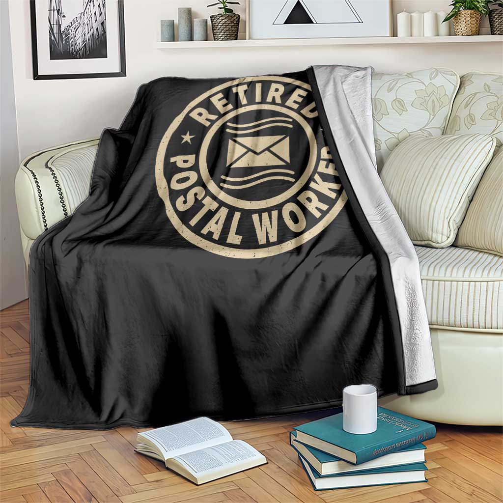 Retired Postal Worker Throw Blanket Mailman Postman Vintage Retirement Gifts - Wonder Print Shop