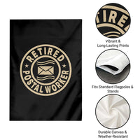 Retired Postal Worker Garden Flag Mailman Postman Vintage Retirement Gifts - Wonder Print Shop