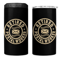 Retired Postal Worker 4 in 1 Can Cooler Tumbler Mailman Postman Vintage Retirement Gifts - Wonder Print Shop