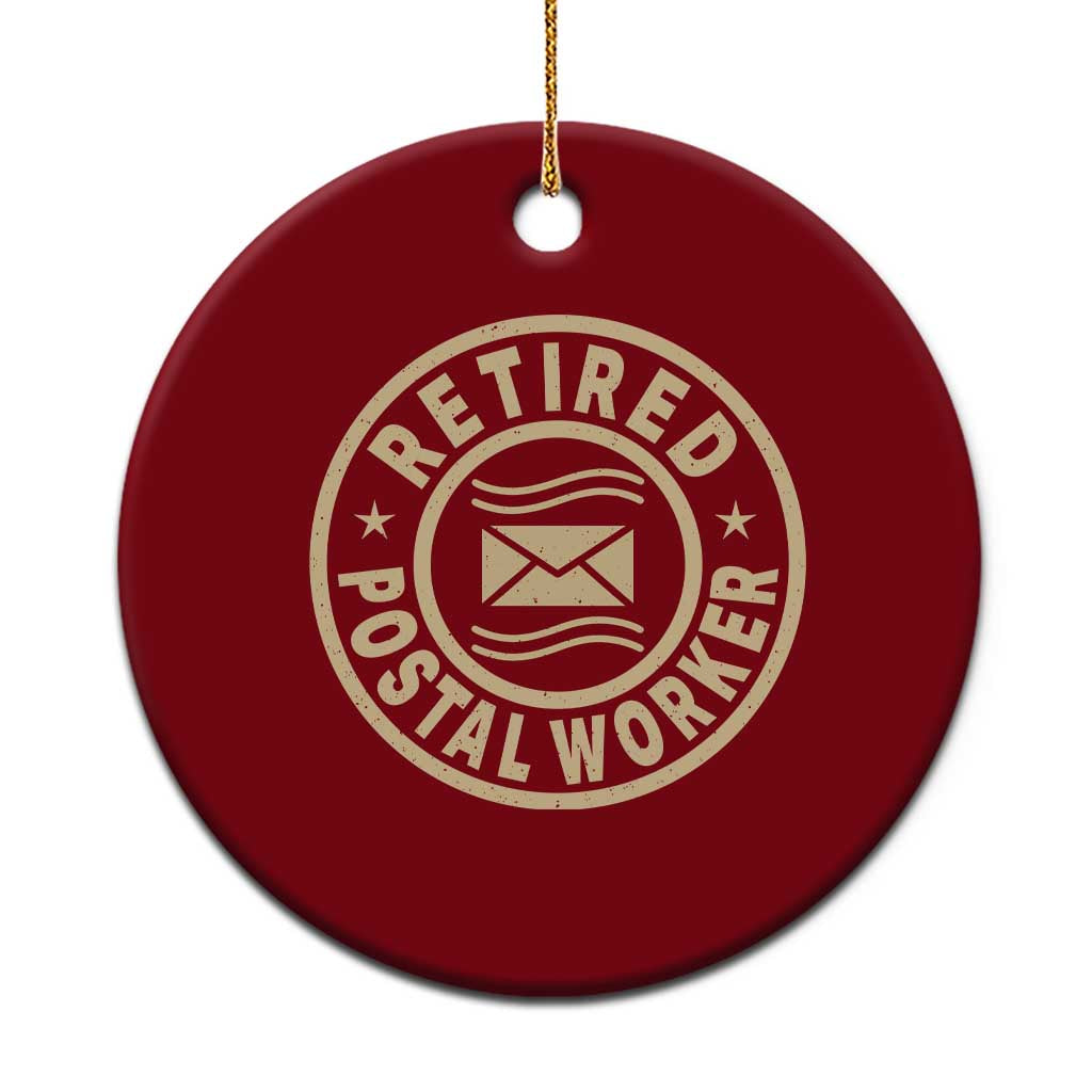 Retired Postal Worker Ceramic Ornament Mailman Postman Vintage Retirement Gifts - Wonder Print Shop