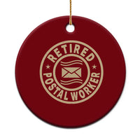 Retired Postal Worker Ceramic Ornament Mailman Postman Vintage Retirement Gifts - Wonder Print Shop