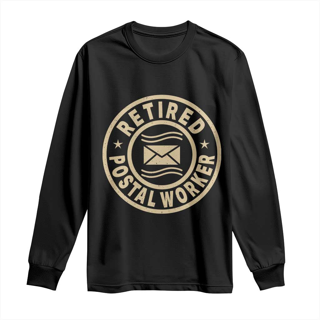 Retired Postal Worker Long Sleeve Shirt Mailman Postman Vintage Retirement Gifts - Wonder Print Shop