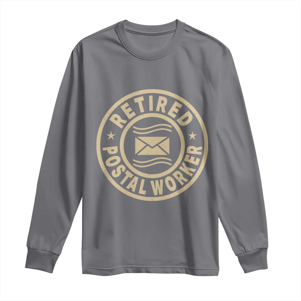 Retired Postal Worker Long Sleeve Shirt Mailman Postman Vintage Retirement Gifts - Wonder Print Shop