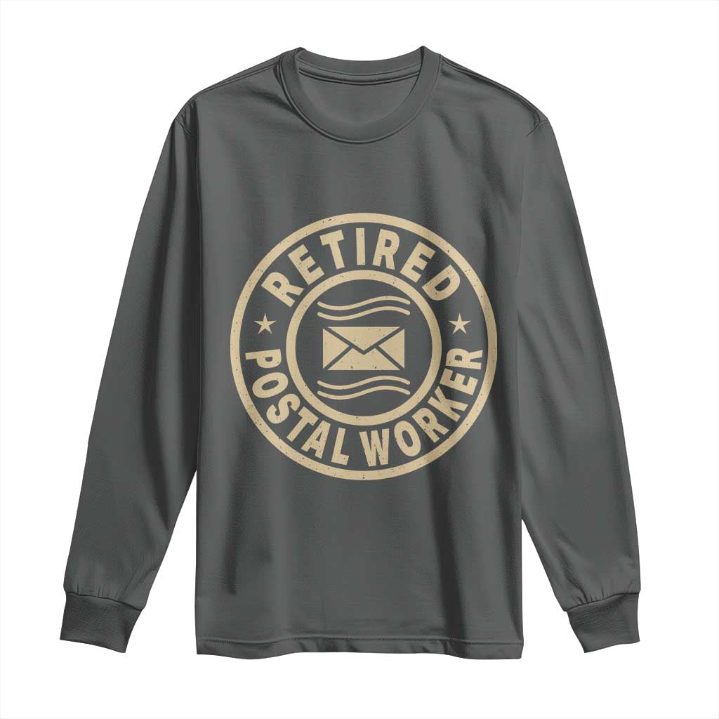 Retired Postal Worker Long Sleeve Shirt Mailman Postman Vintage Retirement Gifts - Wonder Print Shop
