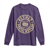 Retired Postal Worker Long Sleeve Shirt Mailman Postman Vintage Retirement Gifts - Wonder Print Shop