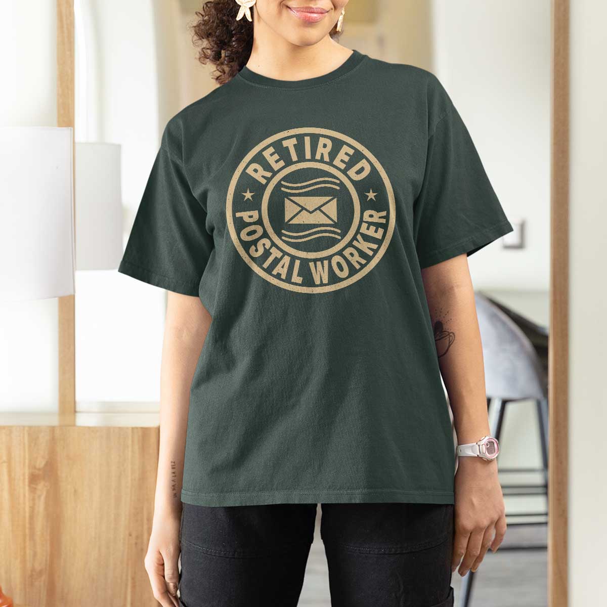 Retired Postal Worker T Shirt For Women Mailman Postman Vintage Retirement Gifts - Wonder Print Shop