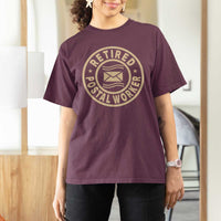 Retired Postal Worker T Shirt For Women Mailman Postman Vintage Retirement Gifts - Wonder Print Shop