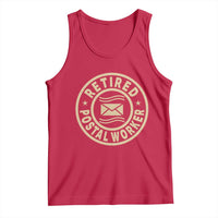 Retired Postal Worker Tank Top Mailman Postman Vintage Retirement Gifts - Wonder Print Shop