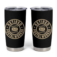 Retired Postal Worker Tumbler Cup Mailman Postman Vintage Retirement Gifts - Wonder Print Shop
