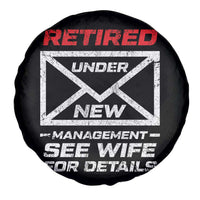 Men’s Postal Worker Retirement Spare Tire Cover Retired Under New Management Funny Dad Humor - Wonder Print Shop