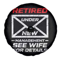 Men’s Postal Worker Retirement Spare Tire Cover Retired Under New Management Funny Dad Humor - Wonder Print Shop
