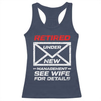 Men’s Postal Worker Retirement Racerback Tank Top Retired Under New Management Funny Dad Humor - Wonder Print Shop