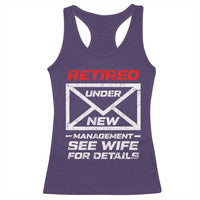 Men’s Postal Worker Retirement Racerback Tank Top Retired Under New Management Funny Dad Humor - Wonder Print Shop