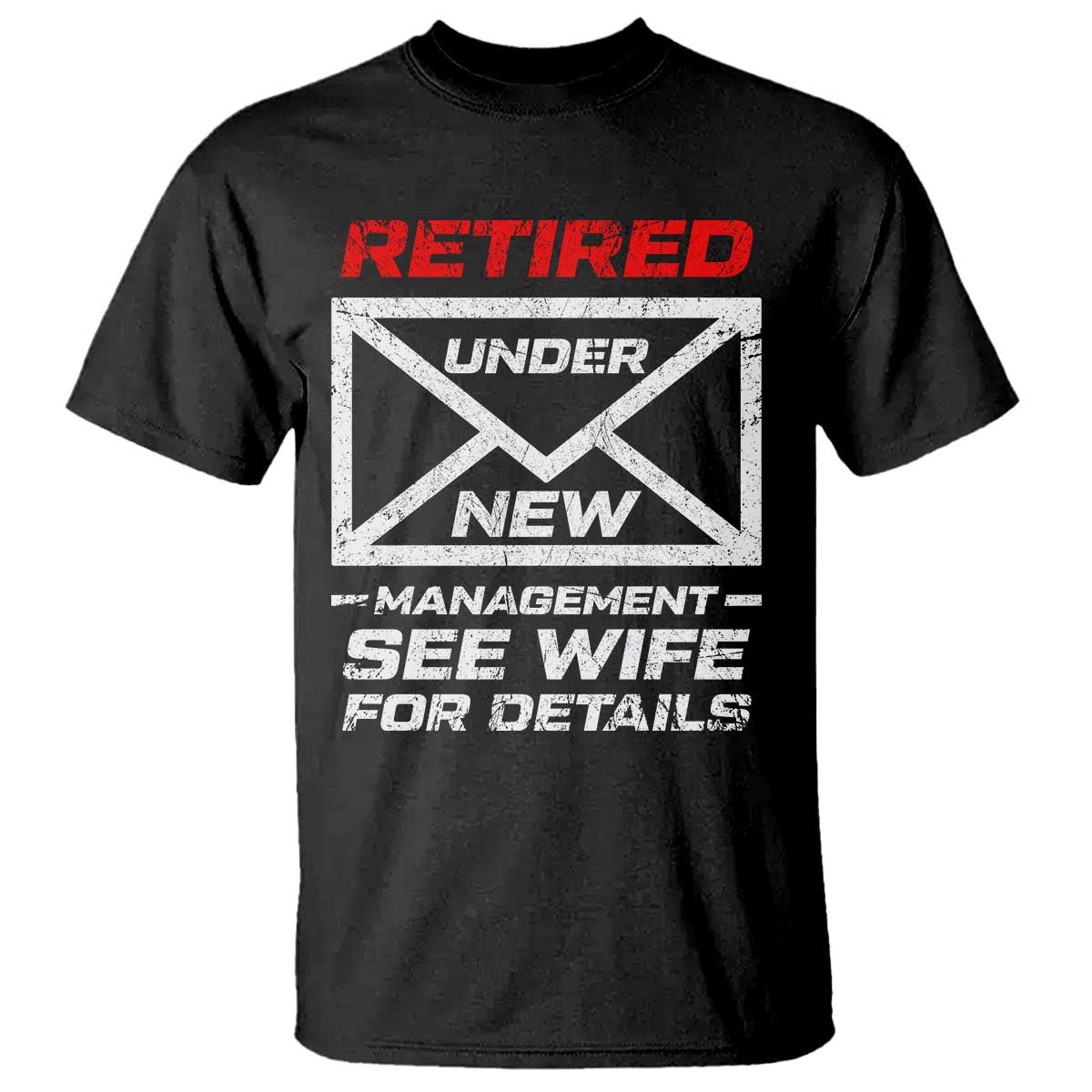Men’s Postal Worker Retirement T Shirt Retired Under New Management Funny Dad Humor - Wonder Print Shop