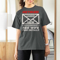Men’s Postal Worker Retirement T Shirt For Women Retired Under New Management Funny Dad Humor - Wonder Print Shop