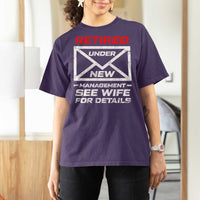 Men’s Postal Worker Retirement T Shirt For Women Retired Under New Management Funny Dad Humor - Wonder Print Shop