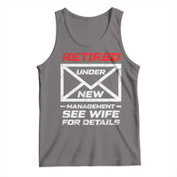 Men’s Postal Worker Retirement Tank Top Retired Under New Management Funny Dad Humor - Wonder Print Shop