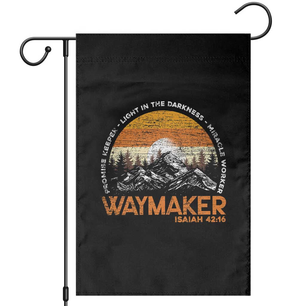 Vintage Christian Garden Flag Isaiah 42:16 Waymaker Promise Keeper Miracle Worker - Wonder Print Shop