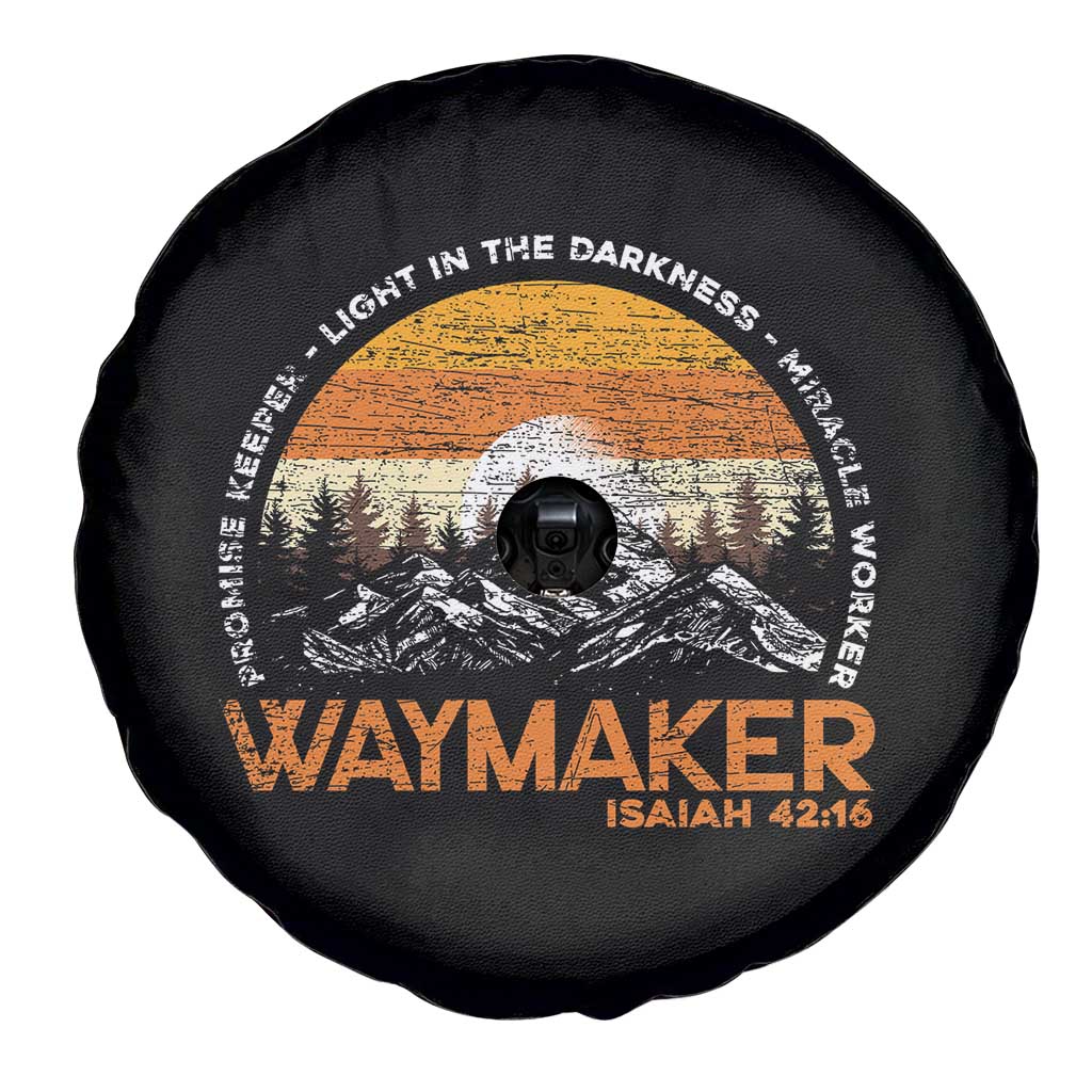 Vintage Christian Spare Tire Cover Isaiah 42:16 Waymaker Promise Keeper Miracle Worker - Wonder Print Shop