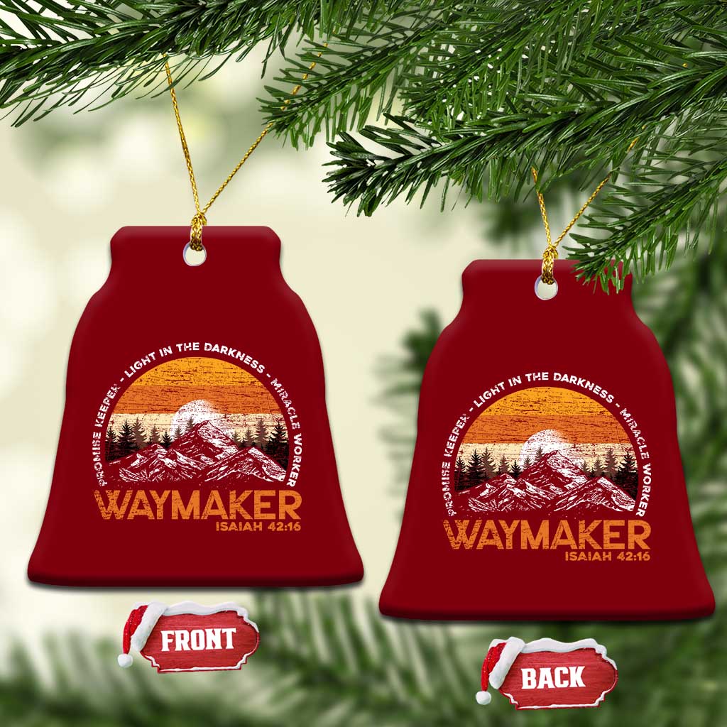 Vintage Christian Ceramic Ornament Isaiah 42:16 Waymaker Promise Keeper Miracle Worker - Wonder Print Shop