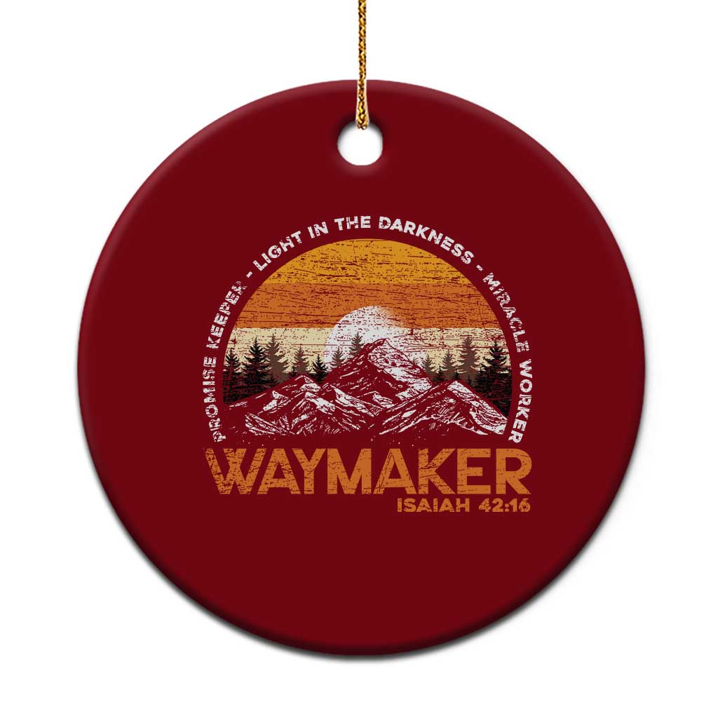 Vintage Christian Ceramic Ornament Isaiah 42:16 Waymaker Promise Keeper Miracle Worker - Wonder Print Shop
