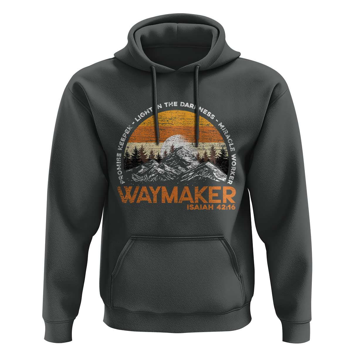 Vintage Christian Hoodie Isaiah 42:16 Waymaker Promise Keeper Miracle Worker - Wonder Print Shop