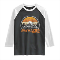 Vintage Christian Raglan Shirt Isaiah 42:16 Waymaker Promise Keeper Miracle Worker - Wonder Print Shop