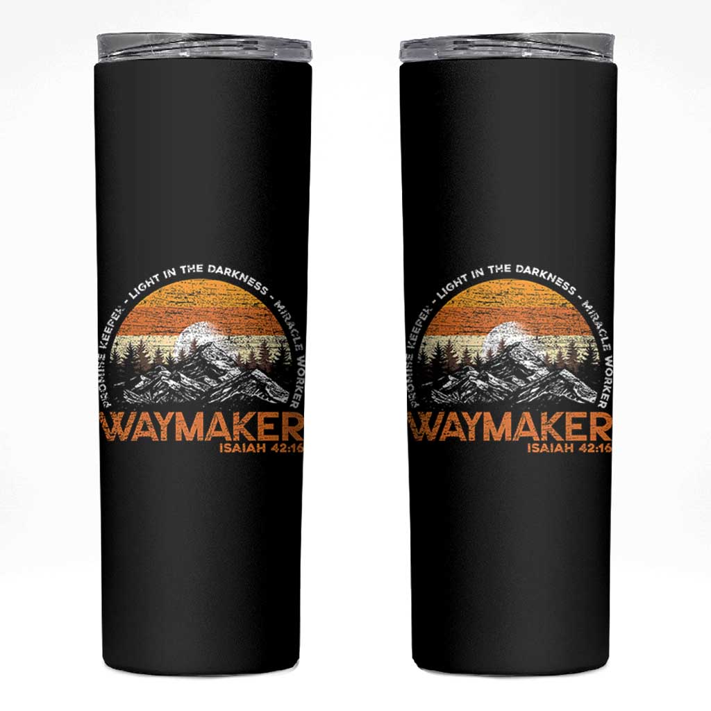 Vintage Christian Skinny Tumbler Isaiah 42:16 Waymaker Promise Keeper Miracle Worker - Wonder Print Shop