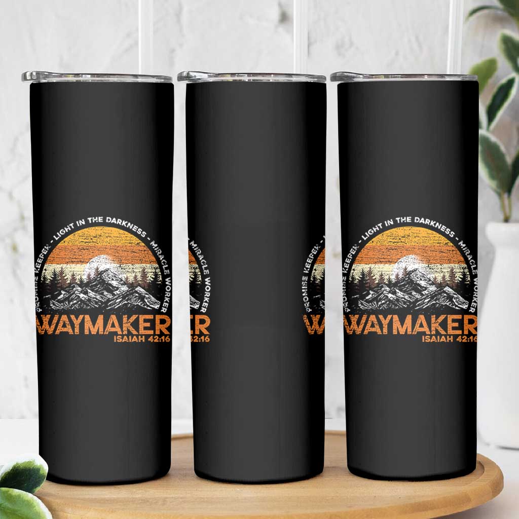 Vintage Christian Skinny Tumbler Isaiah 42:16 Waymaker Promise Keeper Miracle Worker - Wonder Print Shop