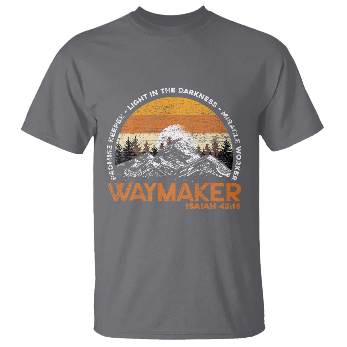 Vintage Christian T Shirt Isaiah 42:16 Waymaker Promise Keeper Miracle Worker - Wonder Print Shop