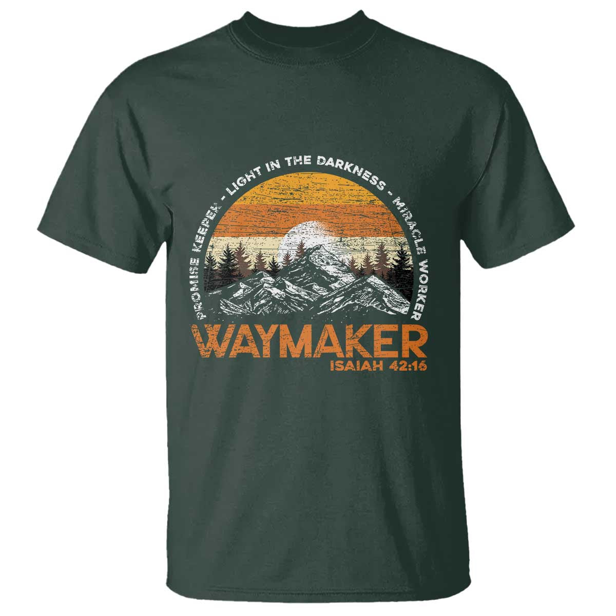 Vintage Christian T Shirt Isaiah 42:16 Waymaker Promise Keeper Miracle Worker - Wonder Print Shop