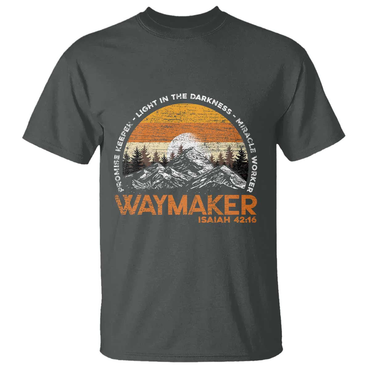 Vintage Christian T Shirt Isaiah 42:16 Waymaker Promise Keeper Miracle Worker - Wonder Print Shop