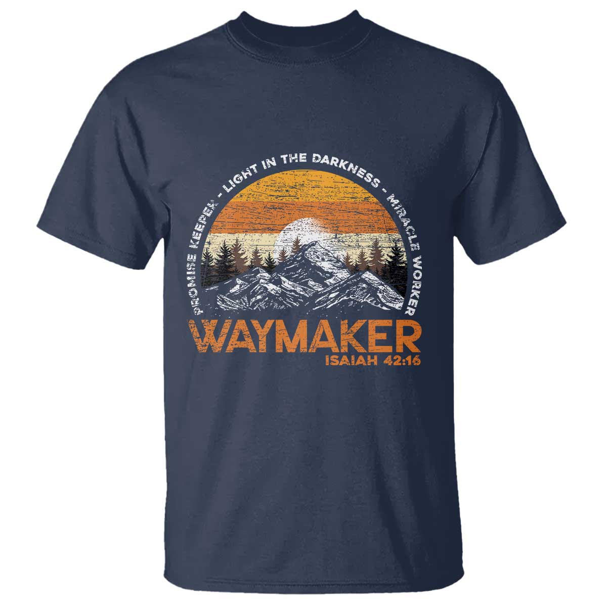 Vintage Christian T Shirt Isaiah 42:16 Waymaker Promise Keeper Miracle Worker - Wonder Print Shop
