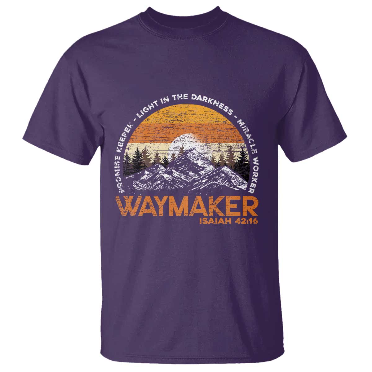 Vintage Christian T Shirt Isaiah 42:16 Waymaker Promise Keeper Miracle Worker - Wonder Print Shop
