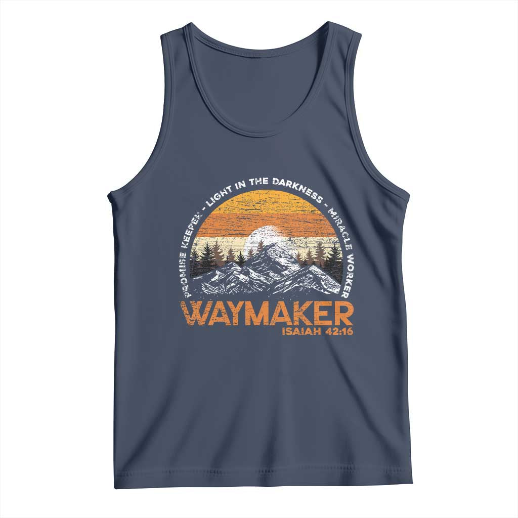 Vintage Christian Tank Top Isaiah 42:16 Waymaker Promise Keeper Miracle Worker - Wonder Print Shop