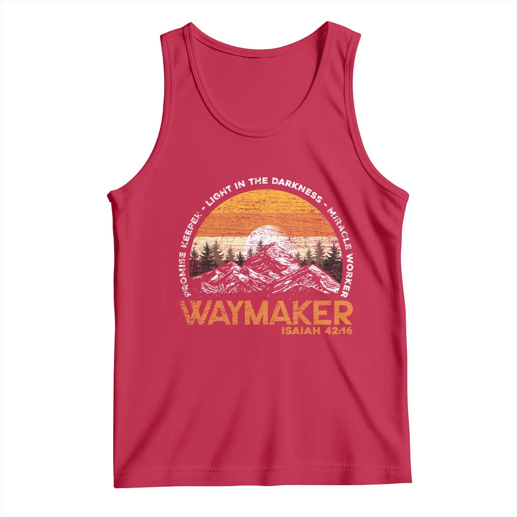 Vintage Christian Tank Top Isaiah 42:16 Waymaker Promise Keeper Miracle Worker - Wonder Print Shop