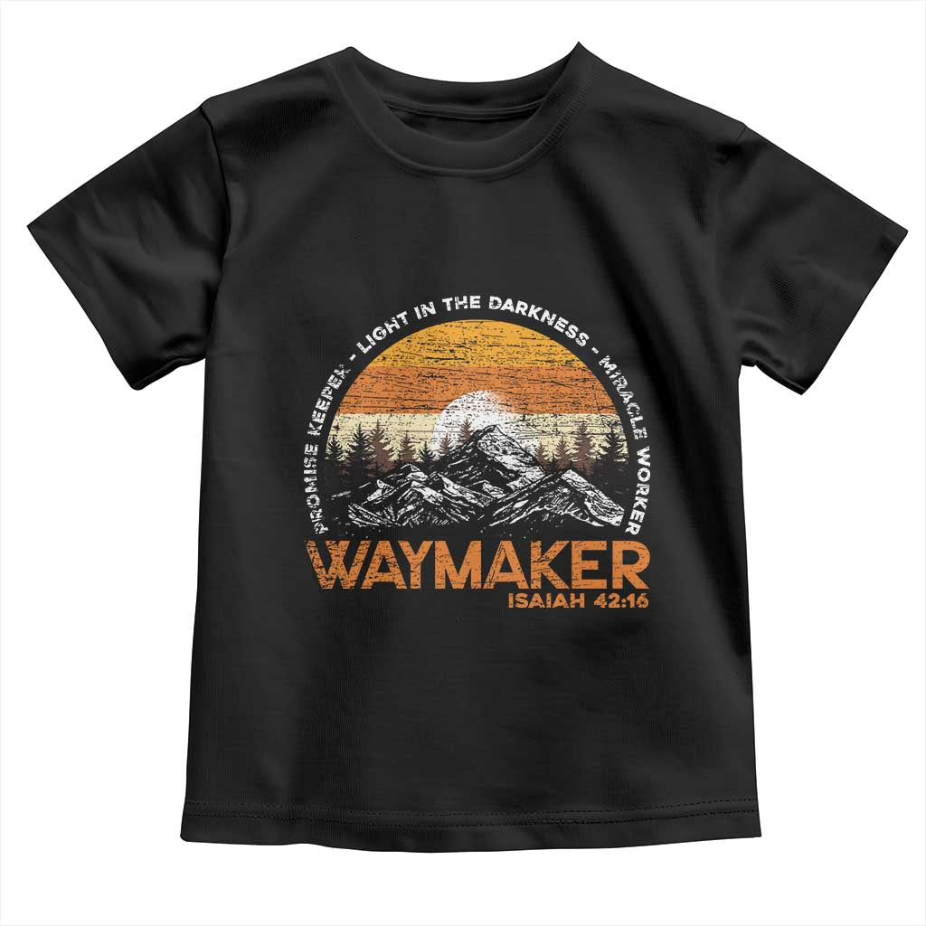 Vintage Christian Toddler T Shirt Isaiah 42:16 Waymaker Promise Keeper Miracle Worker - Wonder Print Shop