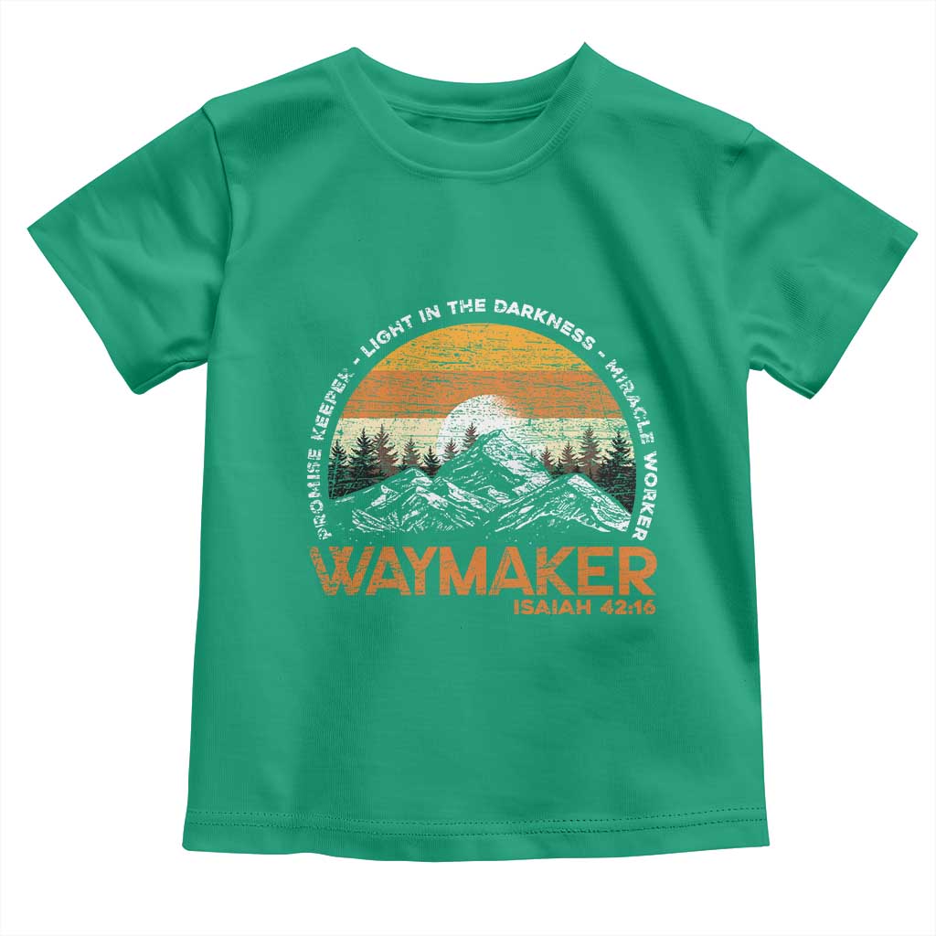 Vintage Christian Toddler T Shirt Isaiah 42:16 Waymaker Promise Keeper Miracle Worker - Wonder Print Shop