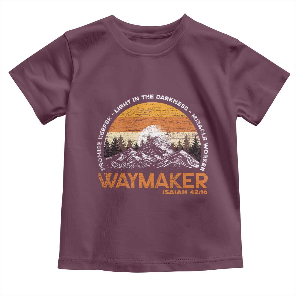 Vintage Christian Toddler T Shirt Isaiah 42:16 Waymaker Promise Keeper Miracle Worker - Wonder Print Shop