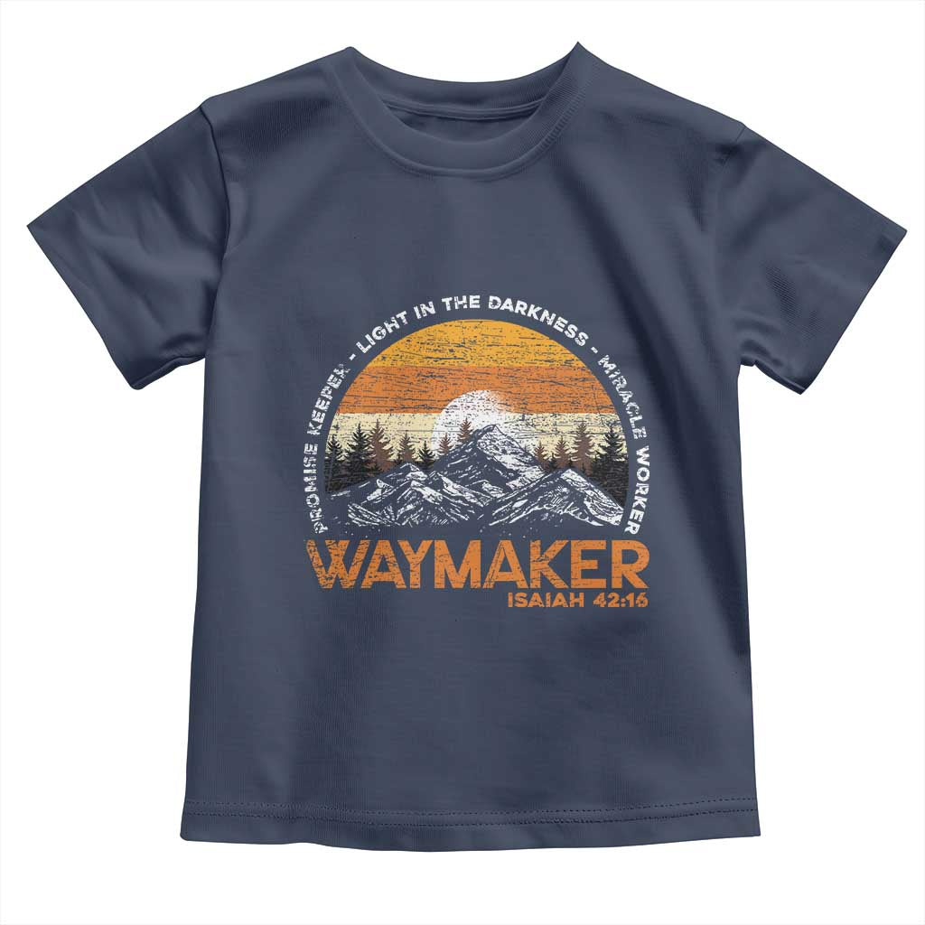 Vintage Christian Toddler T Shirt Isaiah 42:16 Waymaker Promise Keeper Miracle Worker - Wonder Print Shop