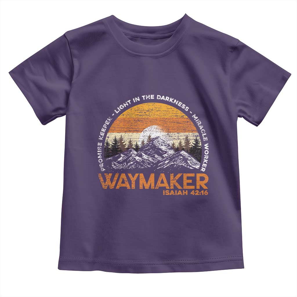 Vintage Christian Toddler T Shirt Isaiah 42:16 Waymaker Promise Keeper Miracle Worker - Wonder Print Shop