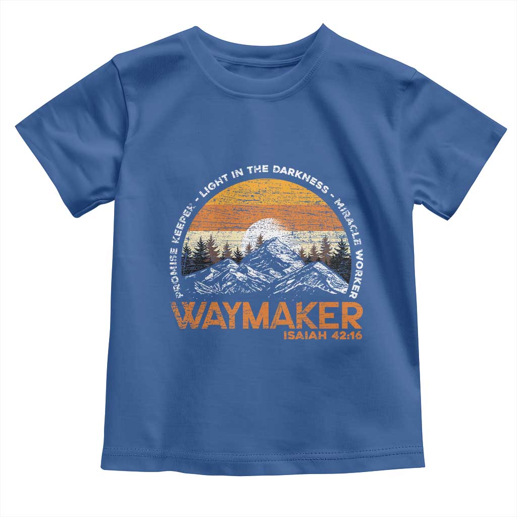 Vintage Christian Toddler T Shirt Isaiah 42:16 Waymaker Promise Keeper Miracle Worker - Wonder Print Shop