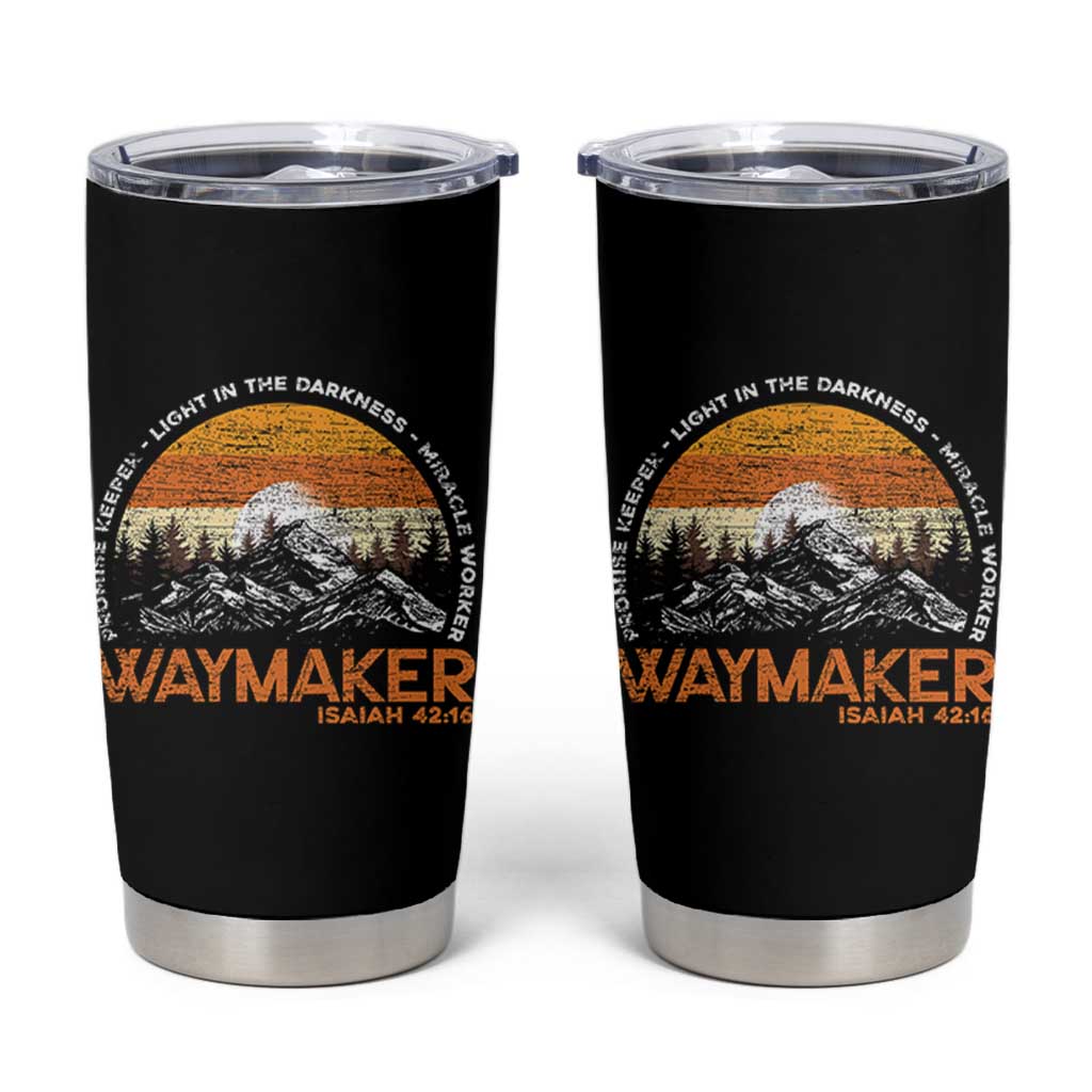 Vintage Christian Tumbler Cup Isaiah 42:16 Waymaker Promise Keeper Miracle Worker - Wonder Print Shop