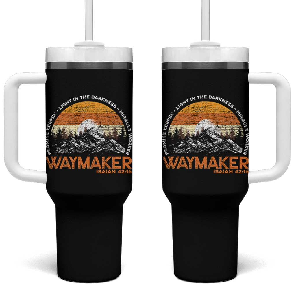 Vintage Christian Tumbler With Handle Isaiah 42:16 Waymaker Promise Keeper Miracle Worker - Wonder Print Shop