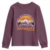 Vintage Christian Youth Sweatshirt Isaiah 42:16 Waymaker Promise Keeper Miracle Worker - Wonder Print Shop
