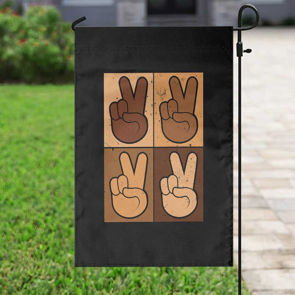 Peace Sign Equality for All Garden Flag Peace Out V Fingers Hand Equal Rights - Wonder Print Shop