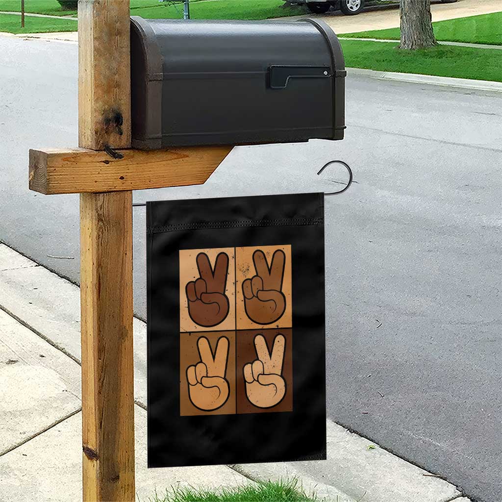 Peace Sign Equality for All Garden Flag Peace Out V Fingers Hand Equal Rights - Wonder Print Shop